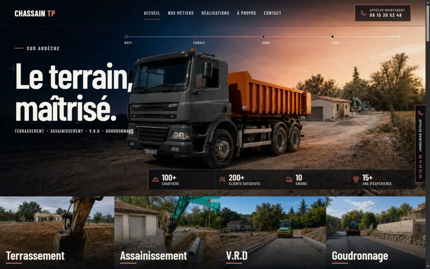 Version actuelle du site Chassain TP