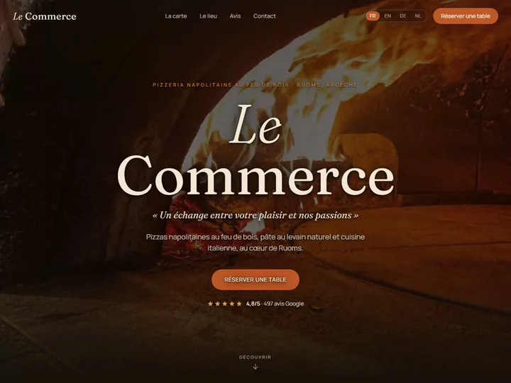 Site du restaurant Le Commerce